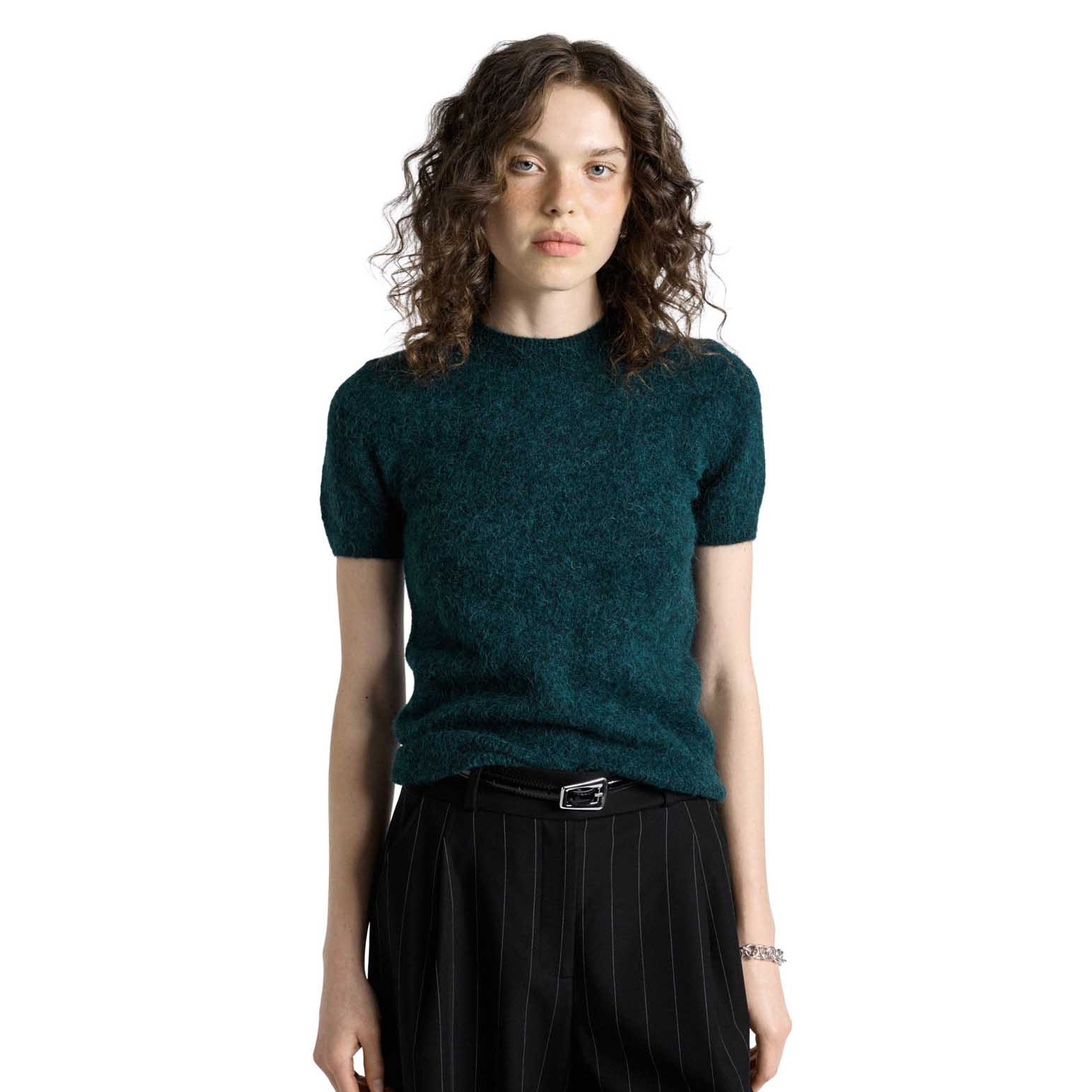Cue Brushed Alpaca Wool Blend Short Sleeve Tee